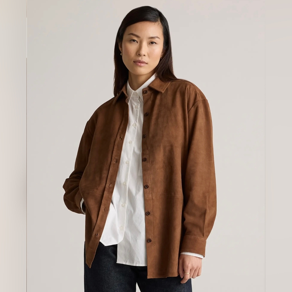 Quince 100% Suede Overshirt